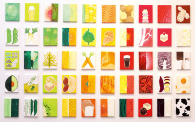 瀧 なつ美「Enjoy healthy eating! 四群点数法を用いたイラスト」デザイン / イラストレーション